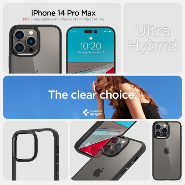 - iPhone 14 Pro Max - Skal - Ultra Hybrid - Matte Black