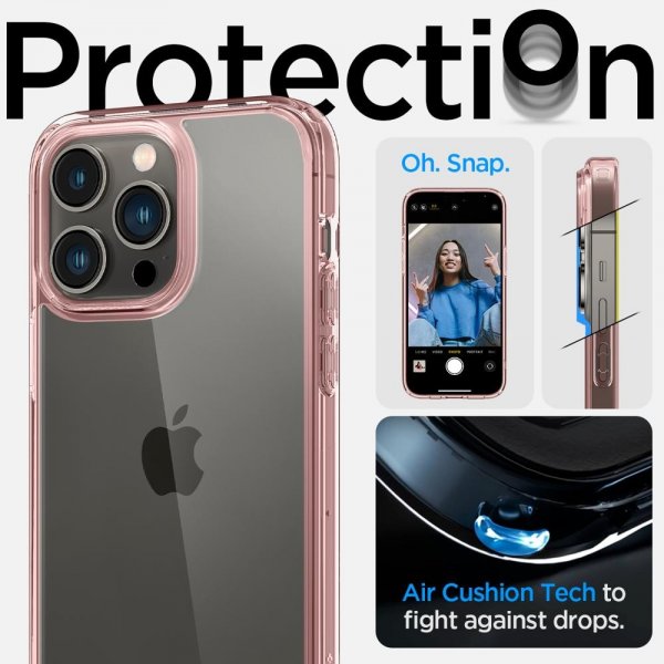 - iPhone 14 Pro Max - Skal - Ultra Hybrid - Rose Crystal