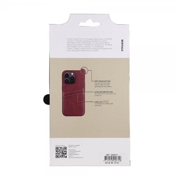 - iPhone 14 Pro - Skal - Backcover with Card Slots - Brun