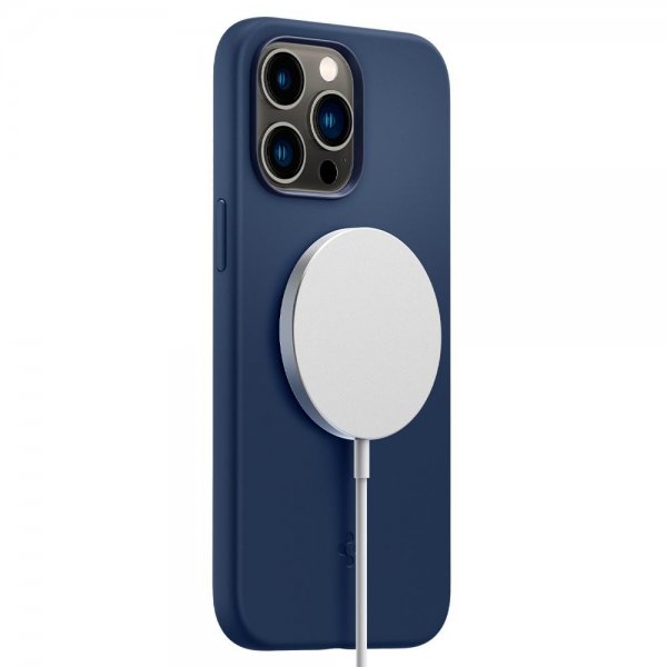 - iPhone 14 Pro - Skal - Silicone Fit MagFit - Navy Blue