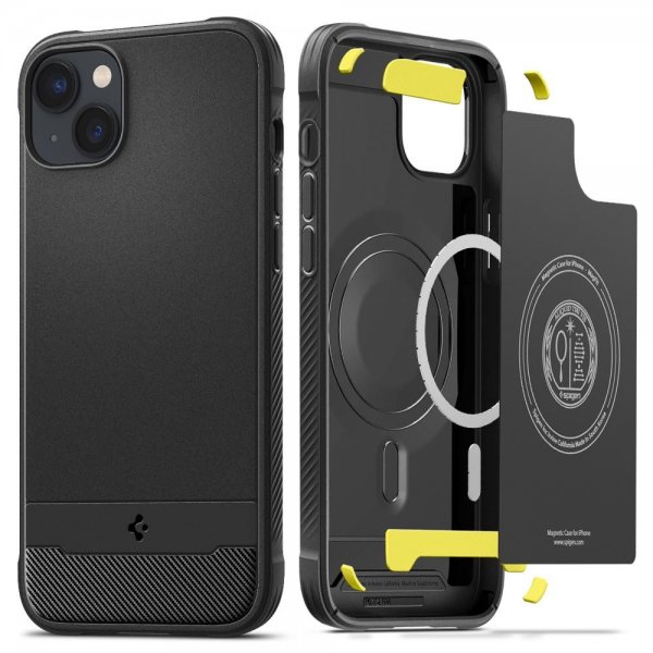 - iPhone 14 - Skal - Rugged Armor MagFit - Matte Black