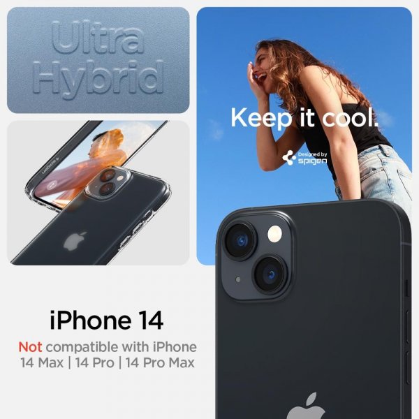 - iPhone 14 - Skal - Ultra Hybrid - Frost Clear