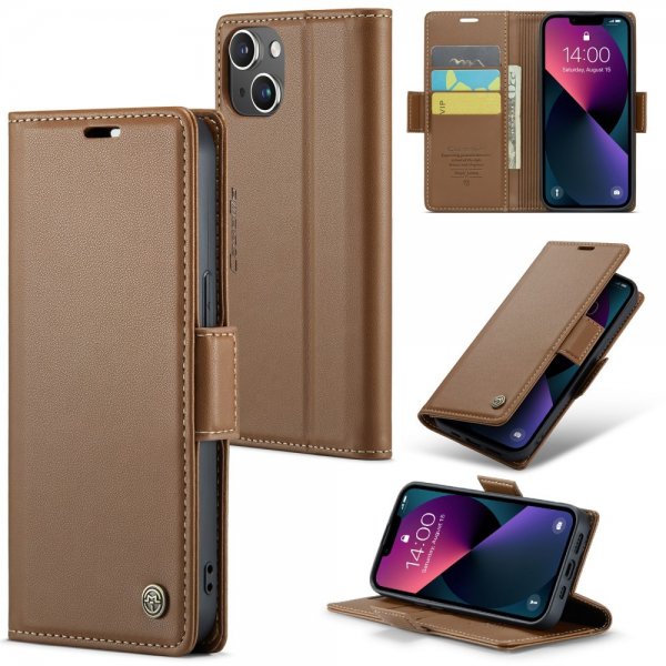 - iPhone 15 Plus - Fodral - 023 Series - Brun