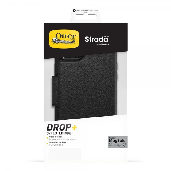 - iPhone 15 Plus - Fodral - Strada MagSafe - Shadow Black