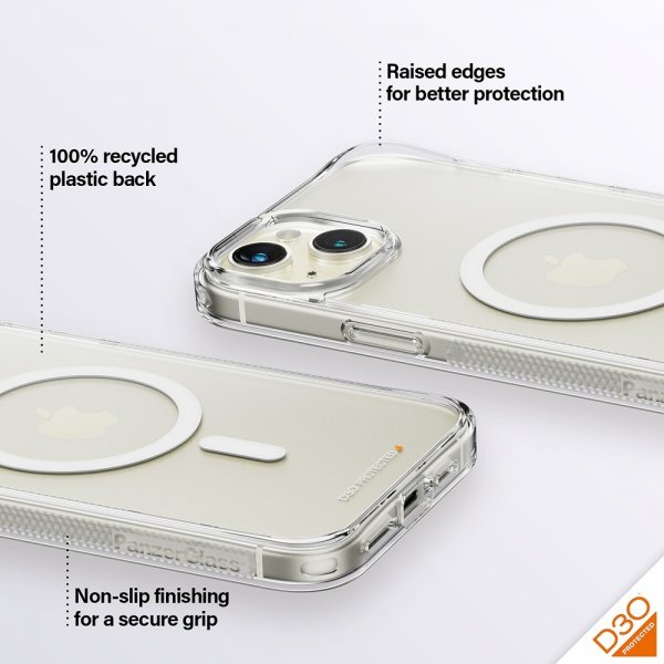 - iPhone 15 Plus - Skal - HardCase MagSafe D3O - Transparent