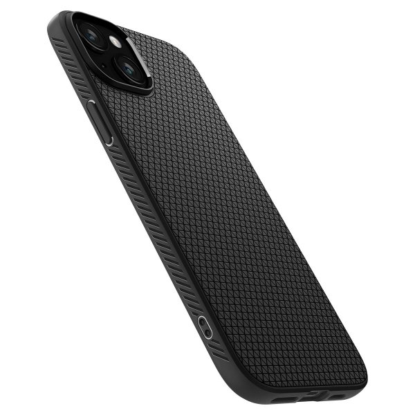 - iPhone 15 Plus - Skal - Liquid Air - Matte Black