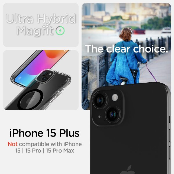 - iPhone 15 Plus - Skal - Ultra Hybrid MagFit - Svart