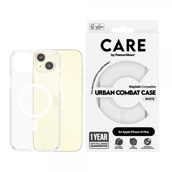 - iPhone 15 Plus - Skal - Urban Combat MagSafe - Vit