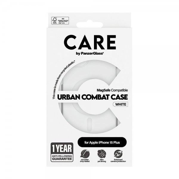- iPhone 15 Plus - Skal - Urban Combat MagSafe - Vit