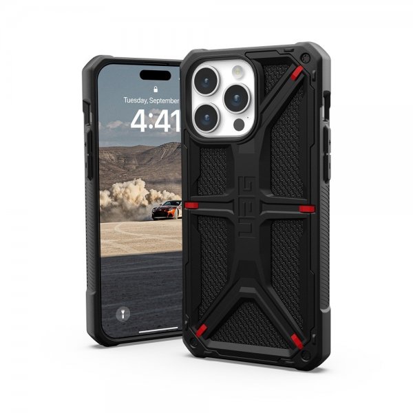 - iPhone 15 Pro Max - Skal - Monarch - Kevlar Black
