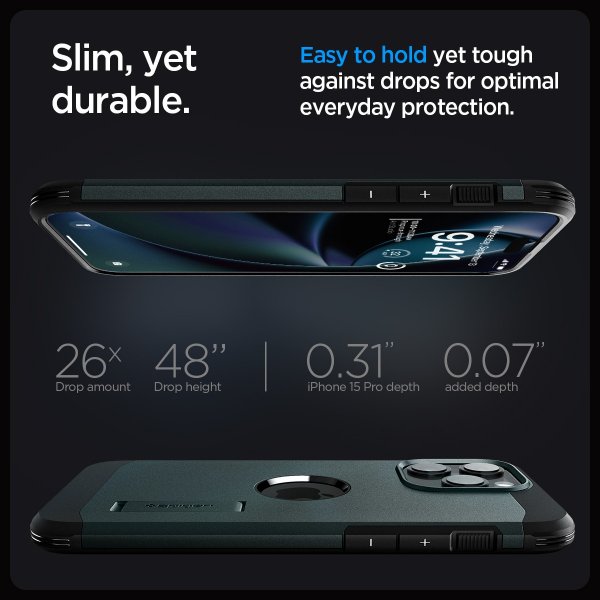 - iPhone 15 Pro Max - Skal - Tough Armor MagFit - Abyss Green