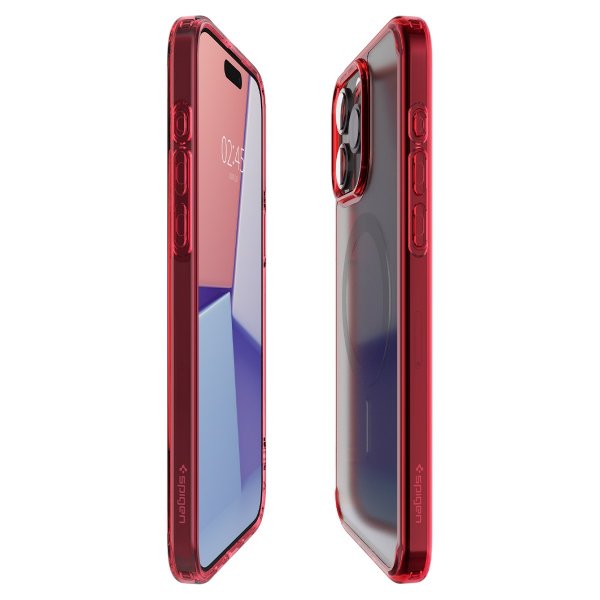 - iPhone 15 Pro Max - Skal - Ultra Hybrid MagFit - Frost Deep Red