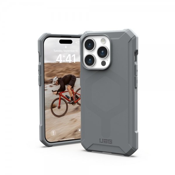 - iPhone 15 Pro - Skal - Essential Armor MagSafe - Silver