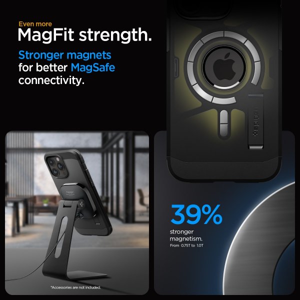 - iPhone 15 Pro - Skal - Tough Armor MagFit - Svart