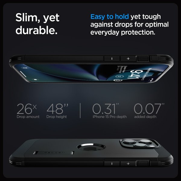 - iPhone 15 Pro - Skal - Tough Armor MagFit - Svart