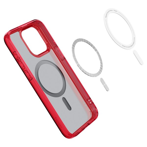- iPhone 15 Pro - Skal - Ultra Hybrid MagFit - Frost Deep Red