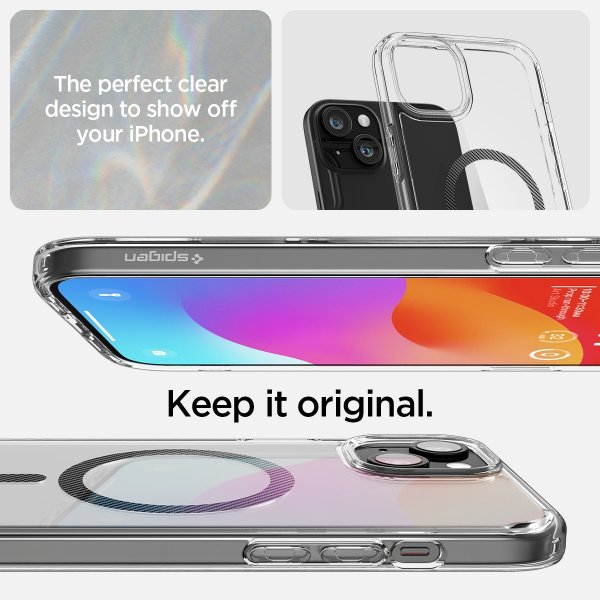 - iPhone 15 - Skal - Ultra Hybrid MagFit - Carbon Fiber