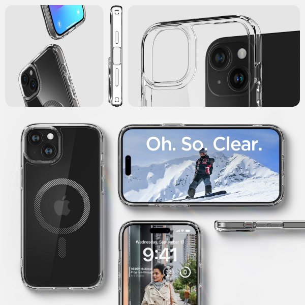 - iPhone 15 - Skal - Ultra Hybrid MagFit - Carbon Fiber