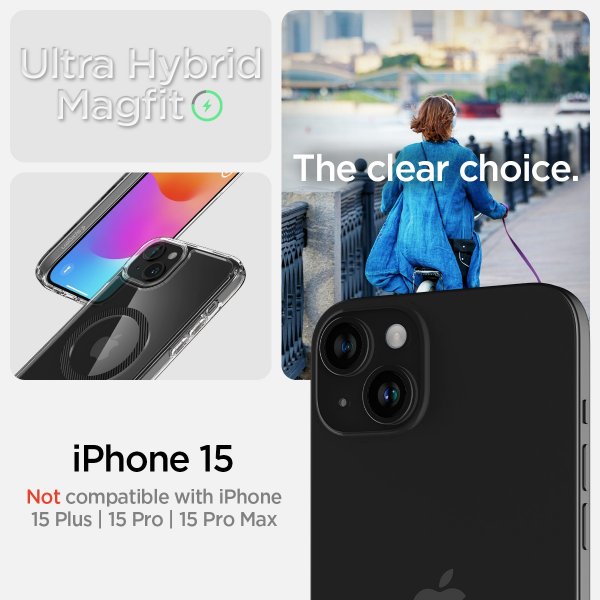 - iPhone 15 - Skal - Ultra Hybrid MagFit - Carbon Fiber