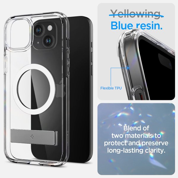 - iPhone 15 - Skal - Ultra Hybrid S MagFit - Crystal Clear