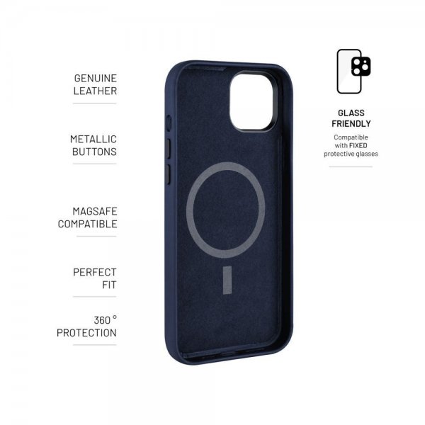 - iPhone 16 Plus - Skal - MagLeather - Blå