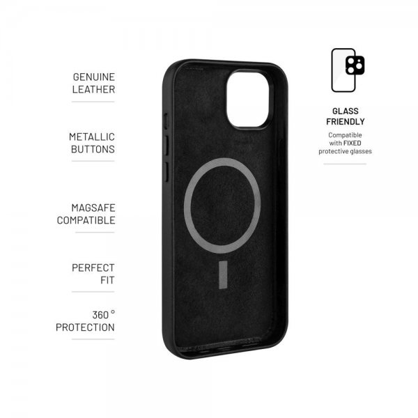 - iPhone 16 Plus - Skal - MagLeather - Svart