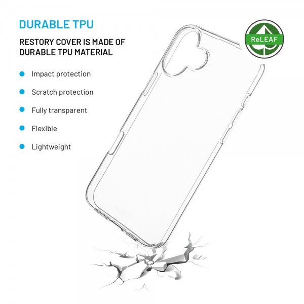 - iPhone 16 Plus - Skal - ReStory - Transparent