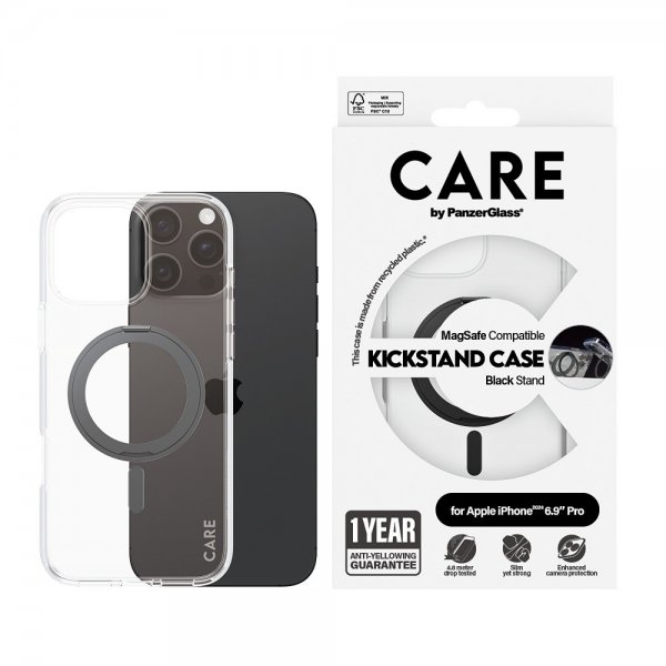 - iPhone 16 Pro Max - Skal - Kickstand MagSafe - Svart