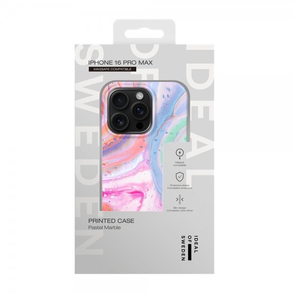 - iPhone 16 Pro Max - Skal - Printed Case MagSafe - Pastel Marble