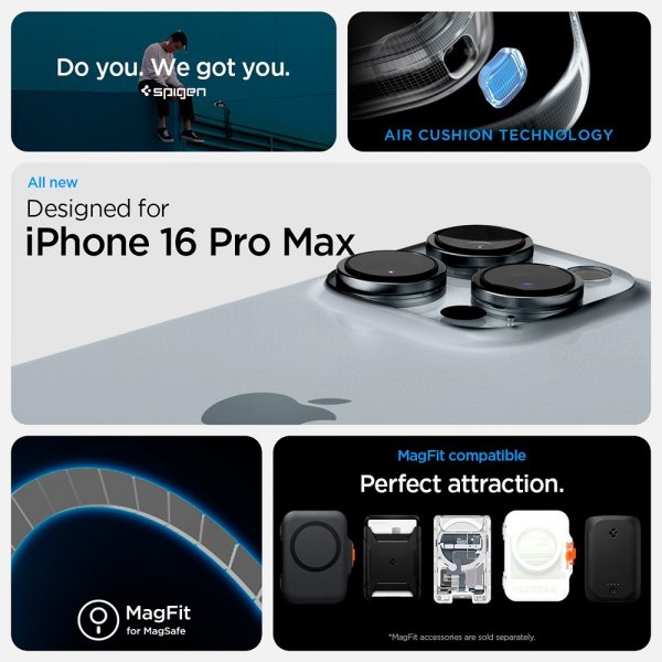 - iPhone 16 Pro Max - Skal - Ultra Hybrid T MagFit - Frost Black