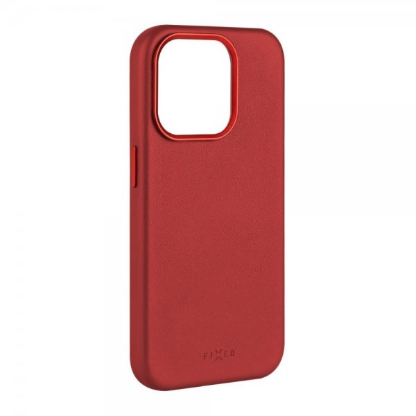 - iPhone 16 Pro - Skal - MagLeather - Röd