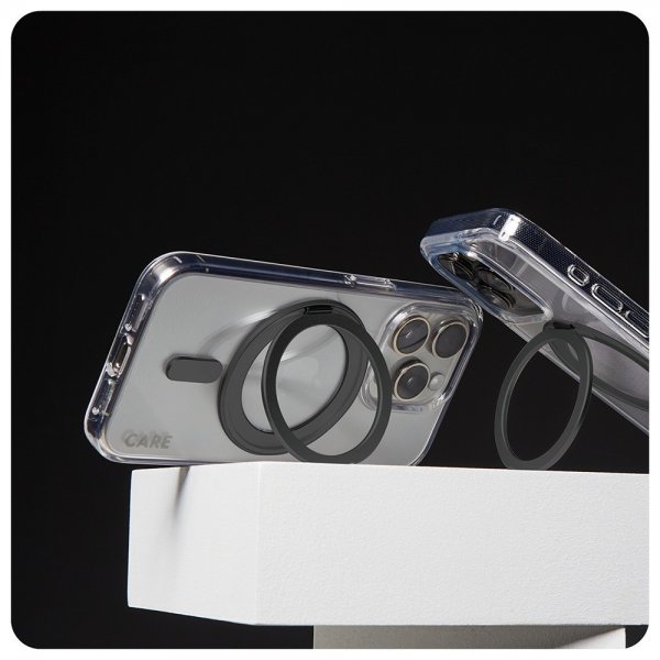 - iPhone 16 - Skal - Kickstand MagSafe - Svart