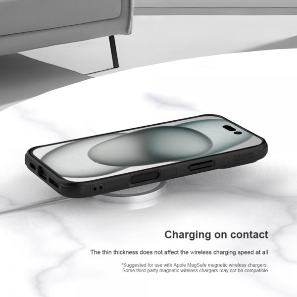 - iPhone 16 - Skal - Super Frosted Shield Pro MagSafe - Svart