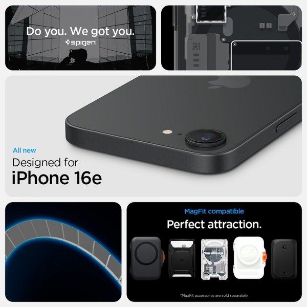 - iPhone 16e/iPhone 17e - Skal - Ultra Hybrid Zero One MagFit - Svart