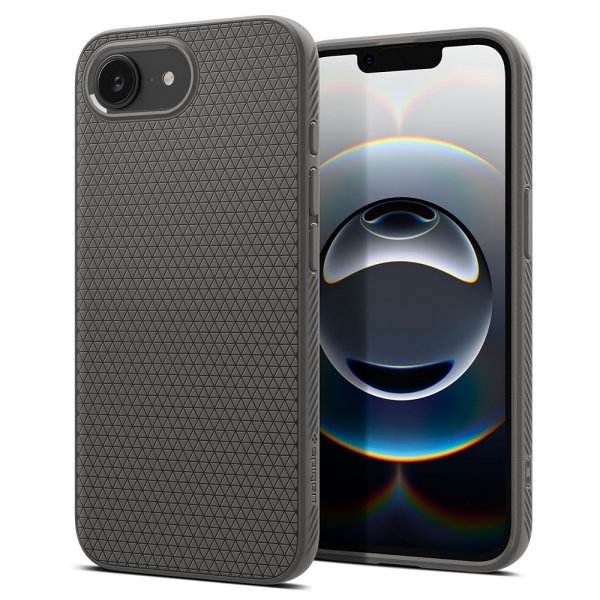 - iPhone 16e/17e - Skal - Liquid Air - Marble Gray