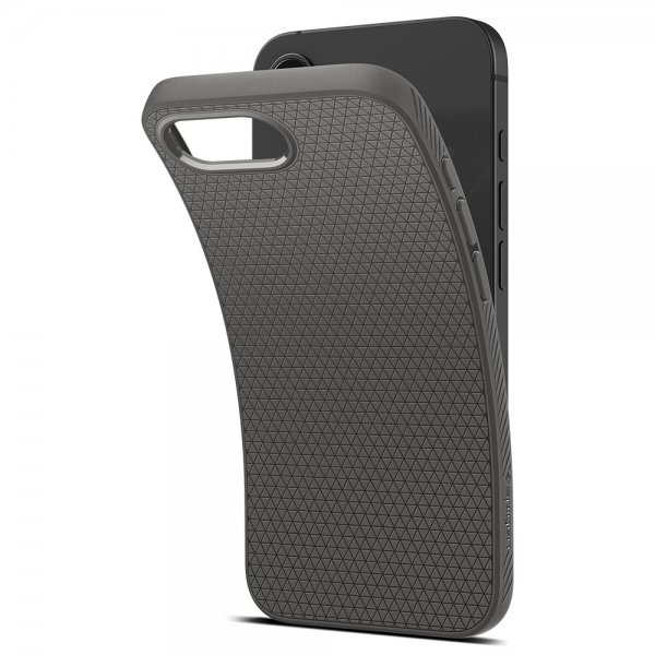 - iPhone 16e/17e - Skal - Liquid Air - Marble Gray