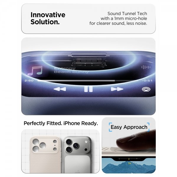 - iPhone 17 Pro Max - Skal - Liquid Air - Natural Titanium