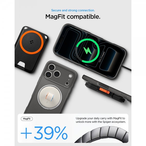 - iPhone 17 Pro Max - Skal - Rugged Armor MagFit - Marble Gray