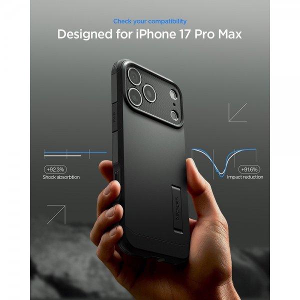 - iPhone 17 Pro Max - Skal - Tough Armor T MagFit - Svart