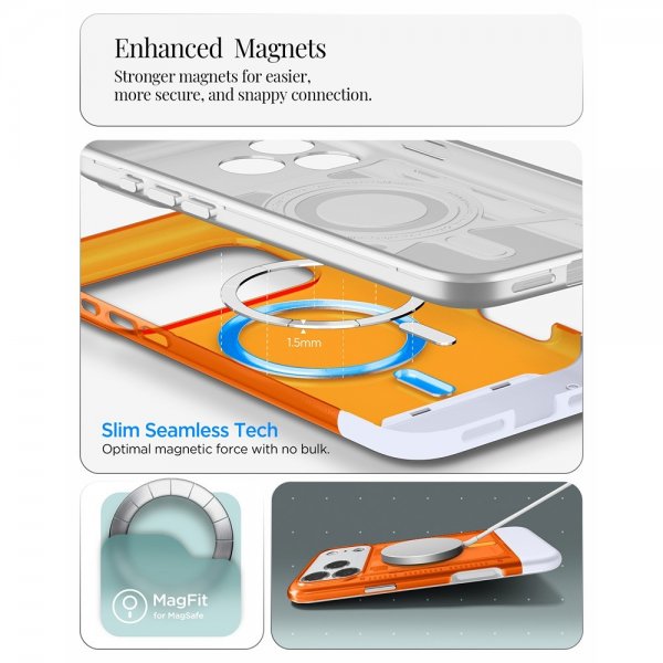 - iPhone 17 Pro - Skal - Classic C1 MagFit - Tangerine
