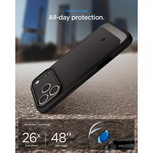 - iPhone 17 Pro - Skal - Rugged Armor MagFit - Matte Black