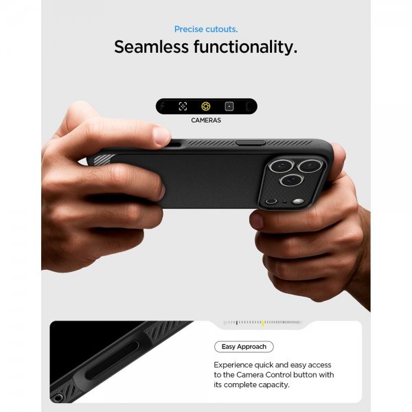 - iPhone 17 Pro - Skal - Rugged Armor MagFit - Matte Black