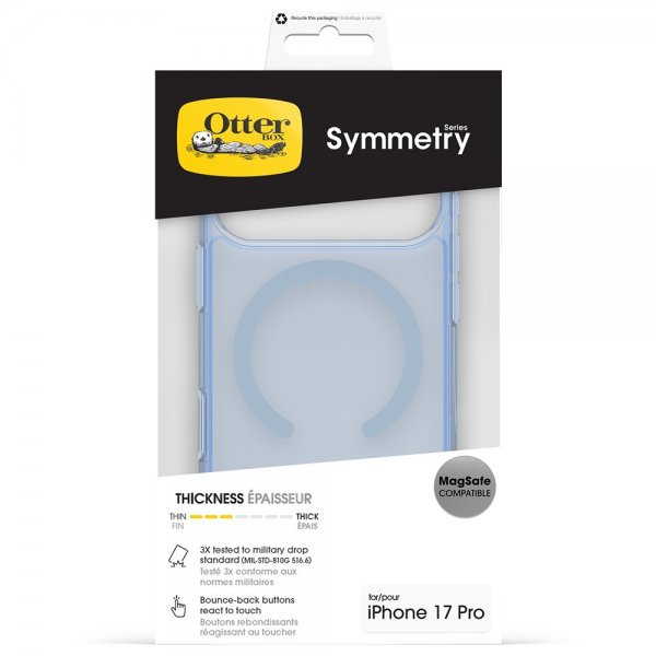 - iPhone 17 Pro - Skal - Symmetry Clear MagSafe - Blue Bliss