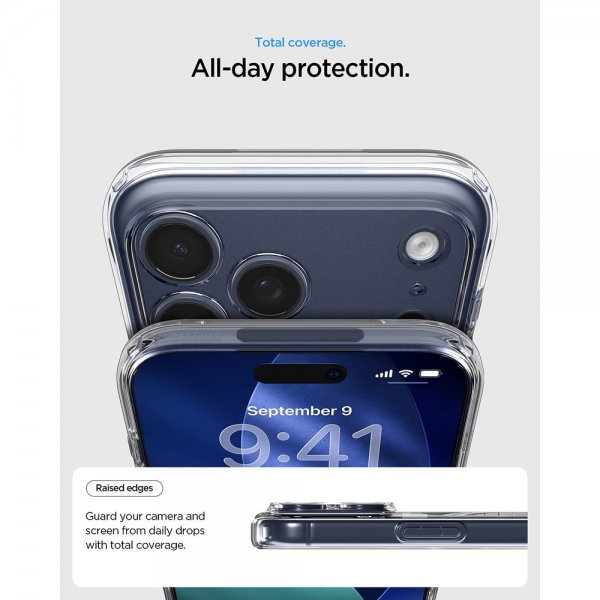 - iPhone 17 Pro - Skal - Ultra Hybrid MagFit - Clear Deep Blue