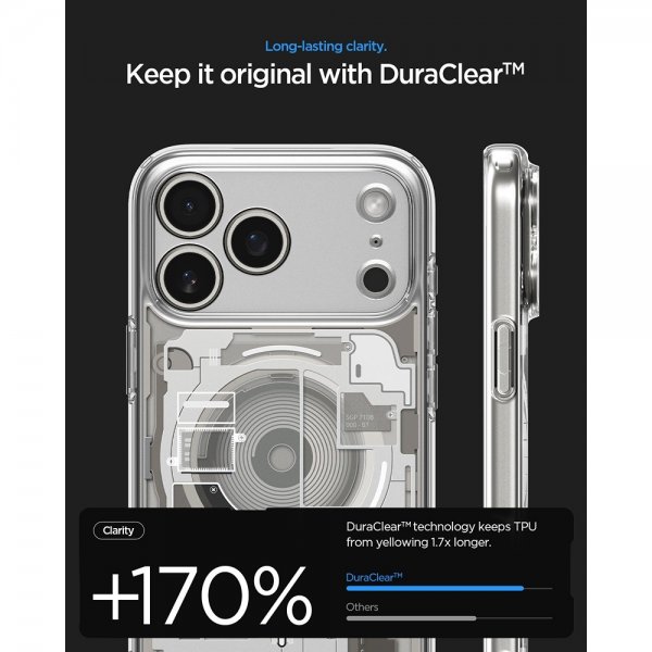 - iPhone 17 Pro - Skal - Ultra Hybrid Zero One MagFit - Natural Titanium