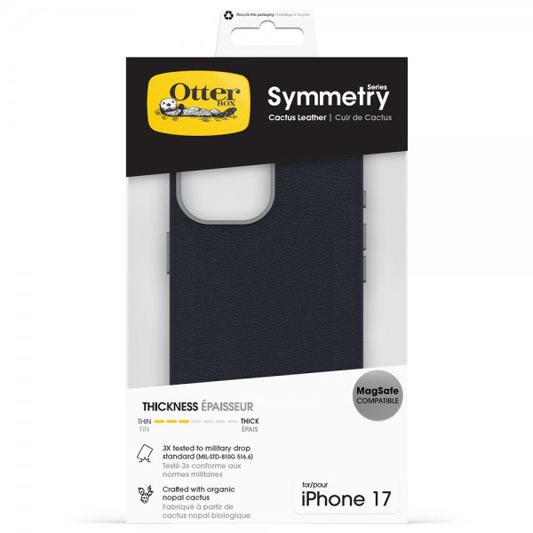 - iPhone 17 - Skal - Symmetry Cactus Leather MagSafe - Blue Sentiment