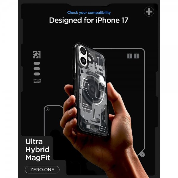 - iPhone 17 - Skal - Ultra Hybrid Zero One MagFit - Svart