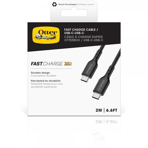 - Kabel - Fast Charge Cable USB-C/USB-C - 2m Svart