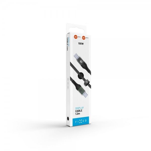 - Kabel med Display USB-C/USB-C 100W - 1.2m