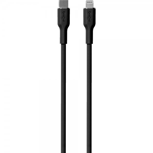 - Kabel - Soft Charge & Sync Cable - USB-C/Lightning 1.5m Svart